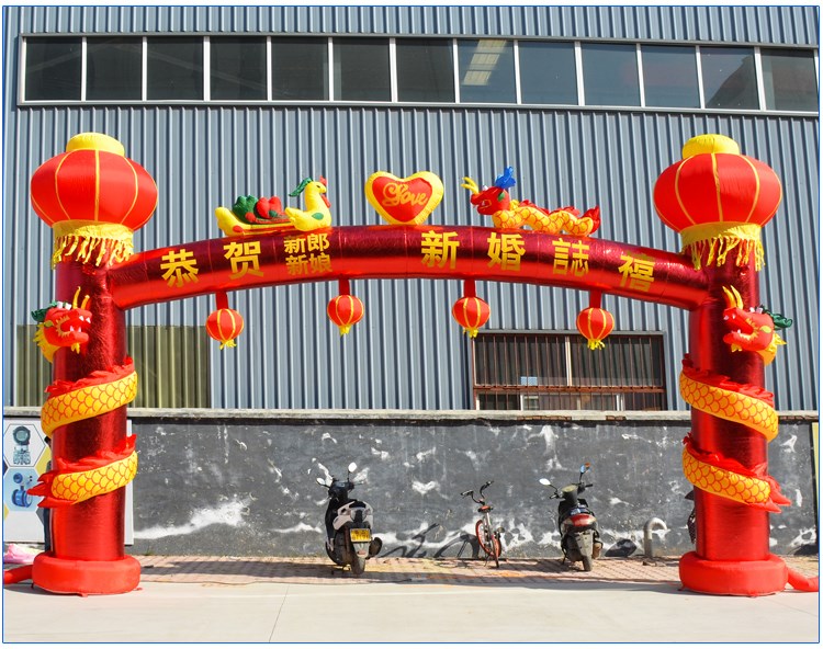 桂林开业活动灯笼柱拱门